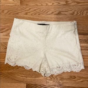 Cream Lace shorts